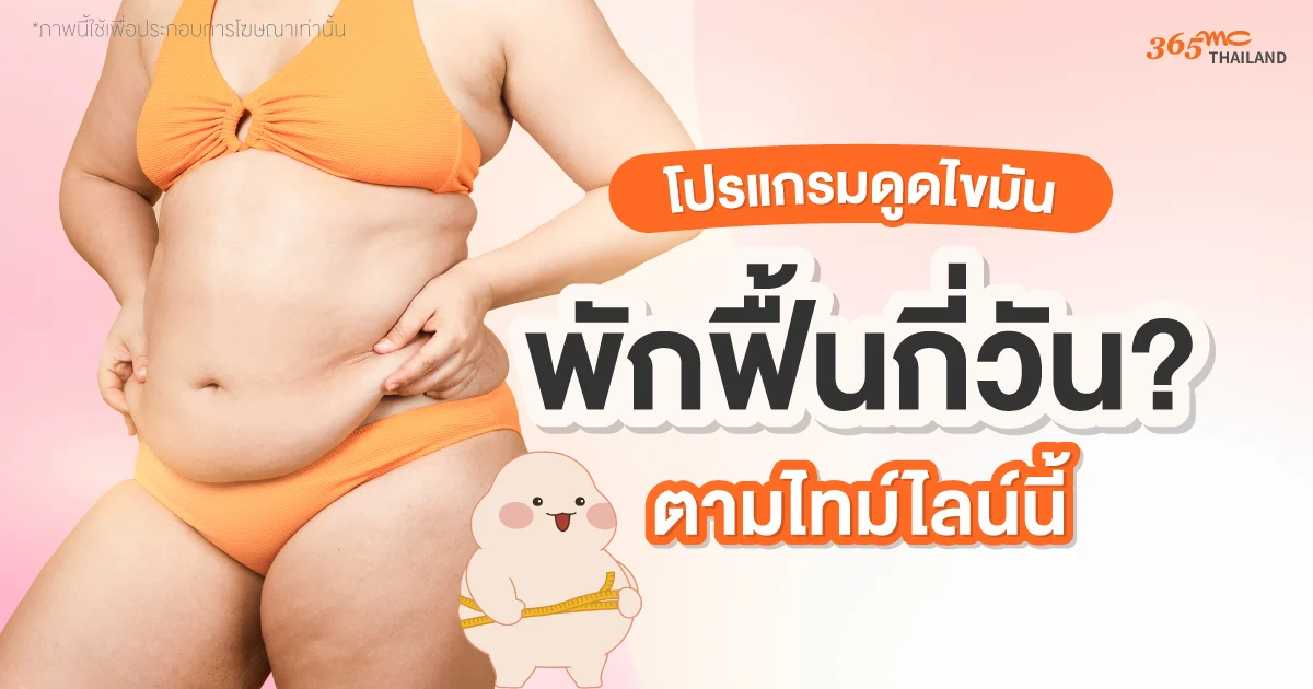 ไทม์ไลน์ดูดไขมัน พักฟื้นกี่วัน